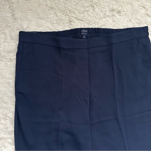J. Crew Factory Trousers Jamie Pant Pull On Elastic Waist Navy Blue 20 NWT New - Picture 6 of 12